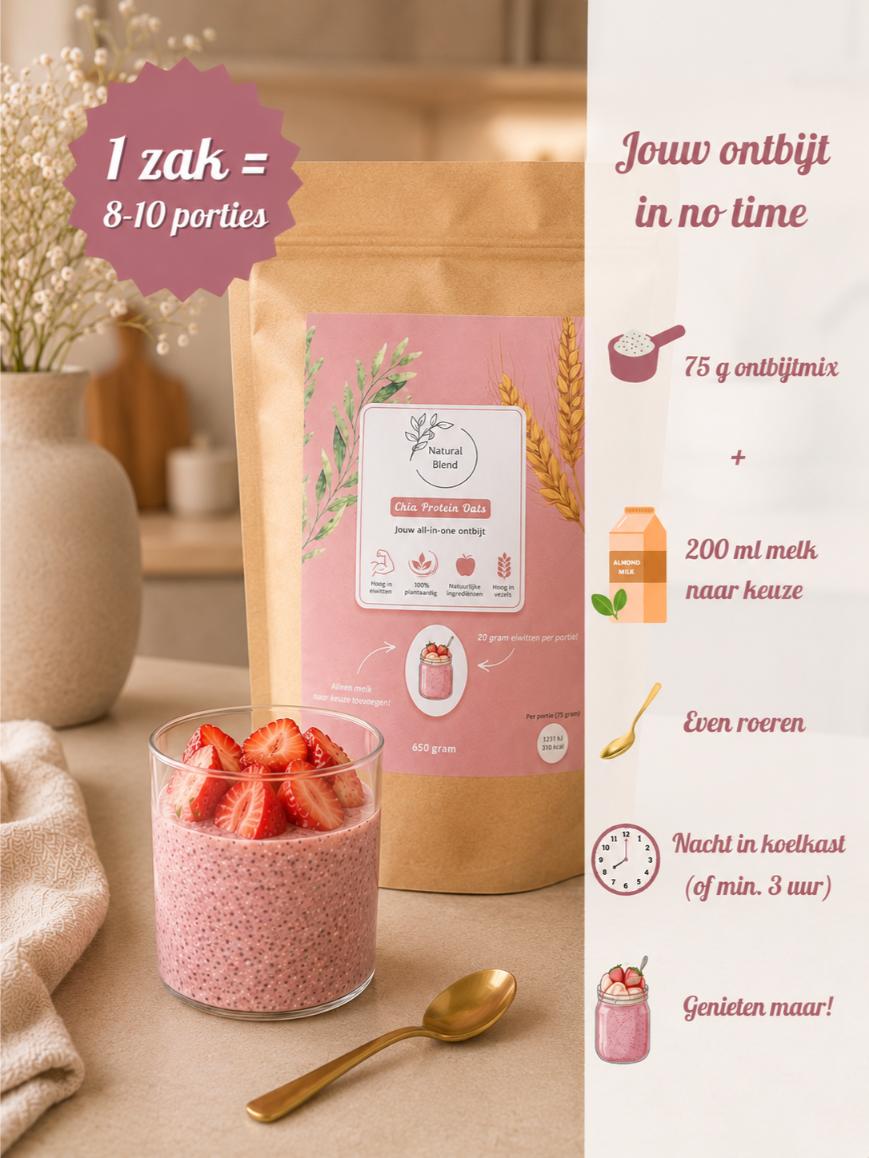 Chia Protein Oats - Strawberry Cheesecake